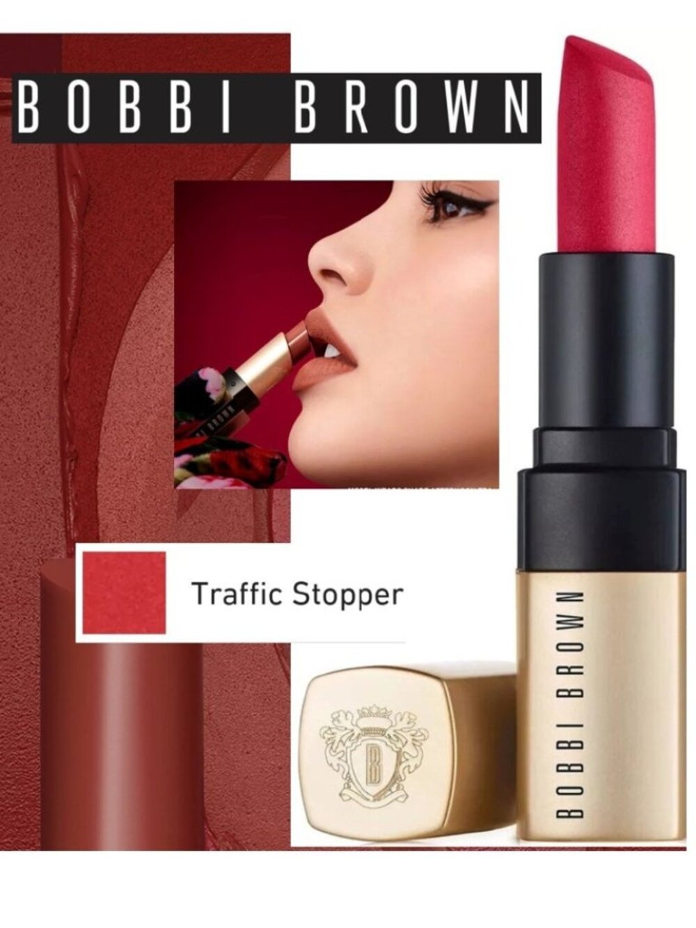 Bobbi Brown LE Luxe Matte* Lipstick ~ 825 Traffic Stopper (Scarlet) 3.5g NIB